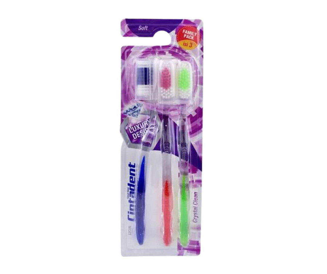 CIPTADENT TOOTHBRUSH CRYSTAL CLEAN SOFT 3's x 6 x 6