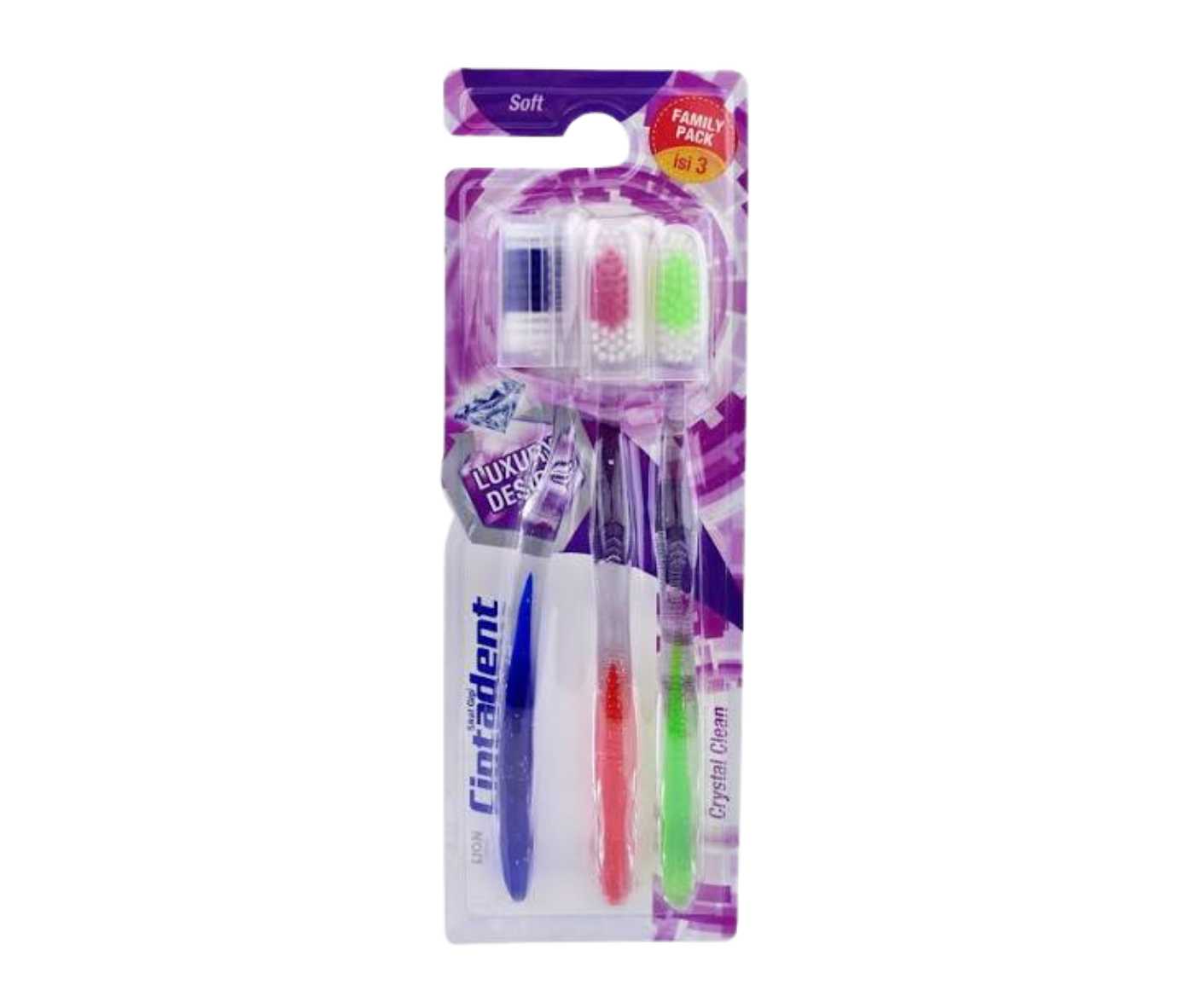 CIPTADENT TOOTHBRUSH CRYSTAL CLEAN SOFT 3's x 6  x 6_0