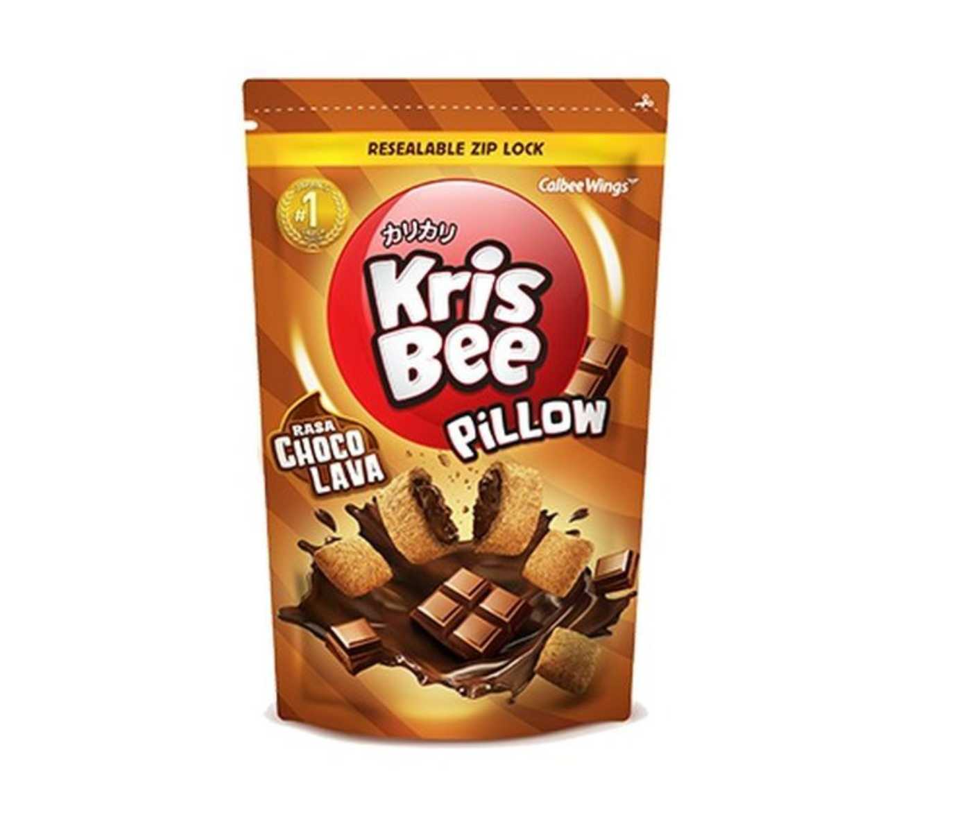 KRISBEE PILLOW SNACK CHOCO LAVA 100g x 20_0
