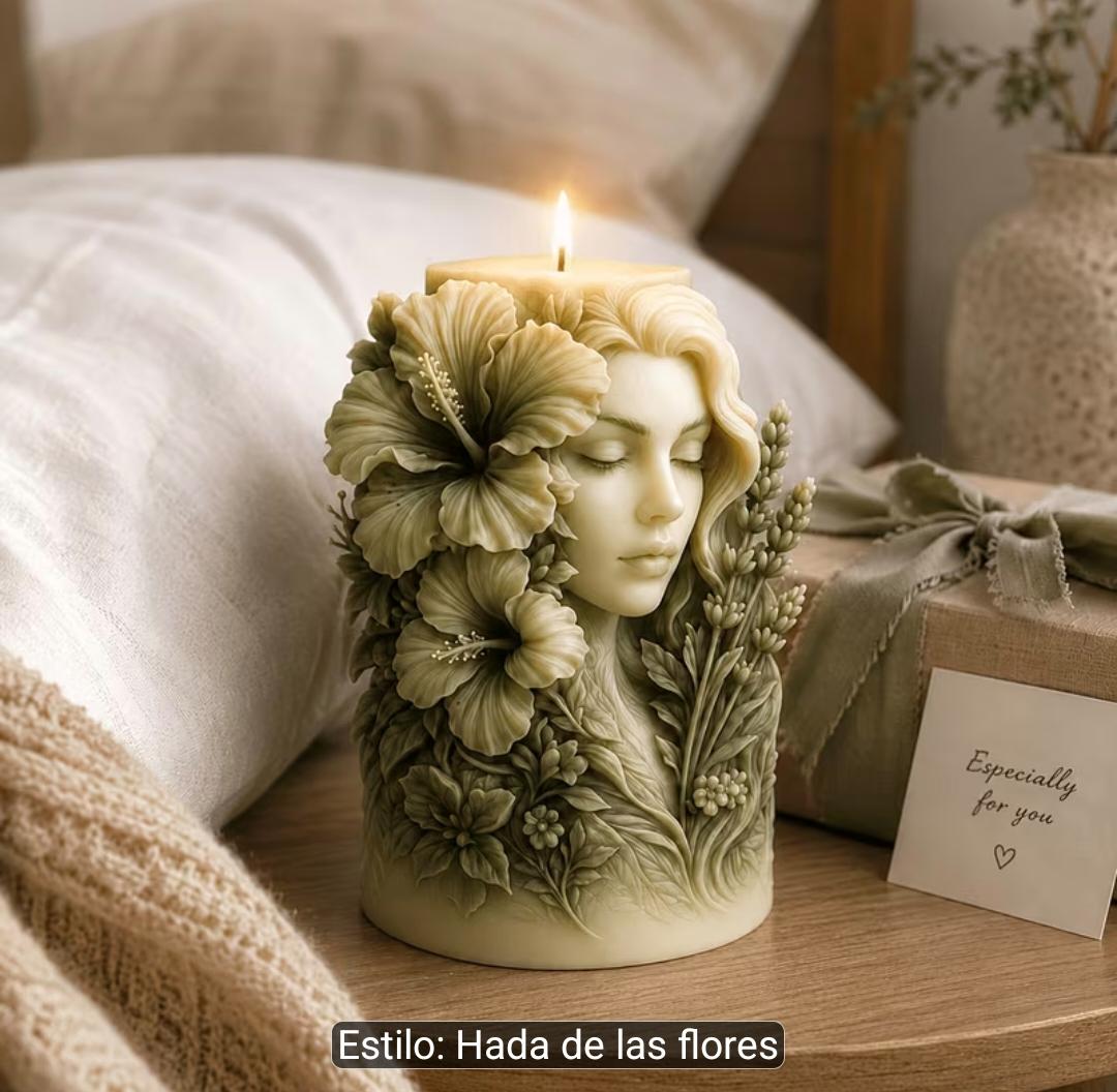 Molde mujer y rosas 