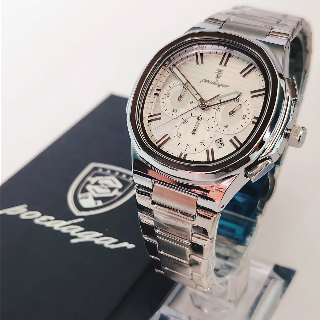 Poedagar Nautilus Chronograph White_3