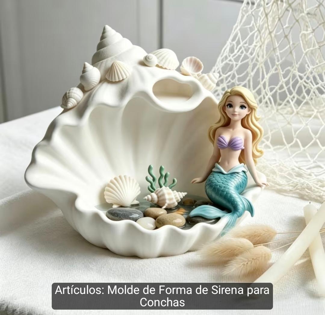 Molde sirena en concha de mar _0