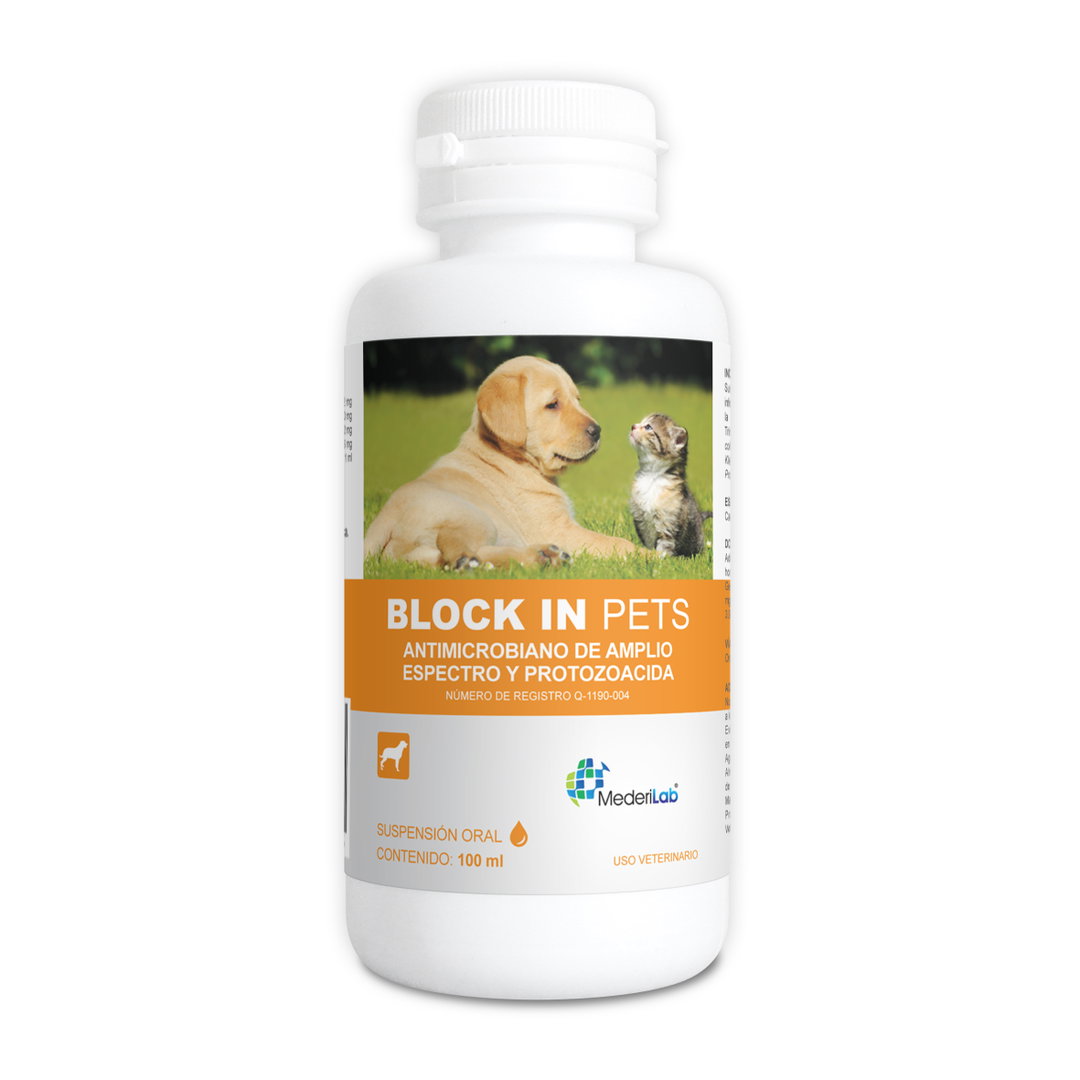 BLOCK IN PETS SUSPENSIÓN ORAL 100ML (ANTIDIARREICO)