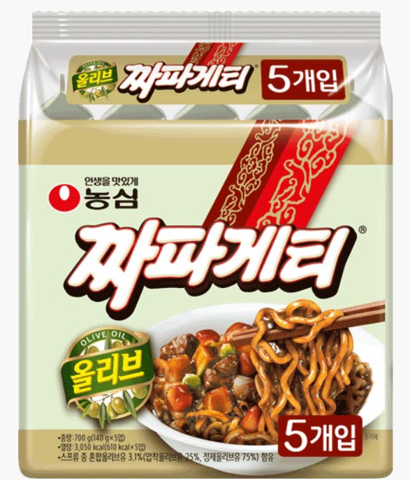 농심 짜파게티 멀티팩 Olive Chapagetti  (140g*5 )_0