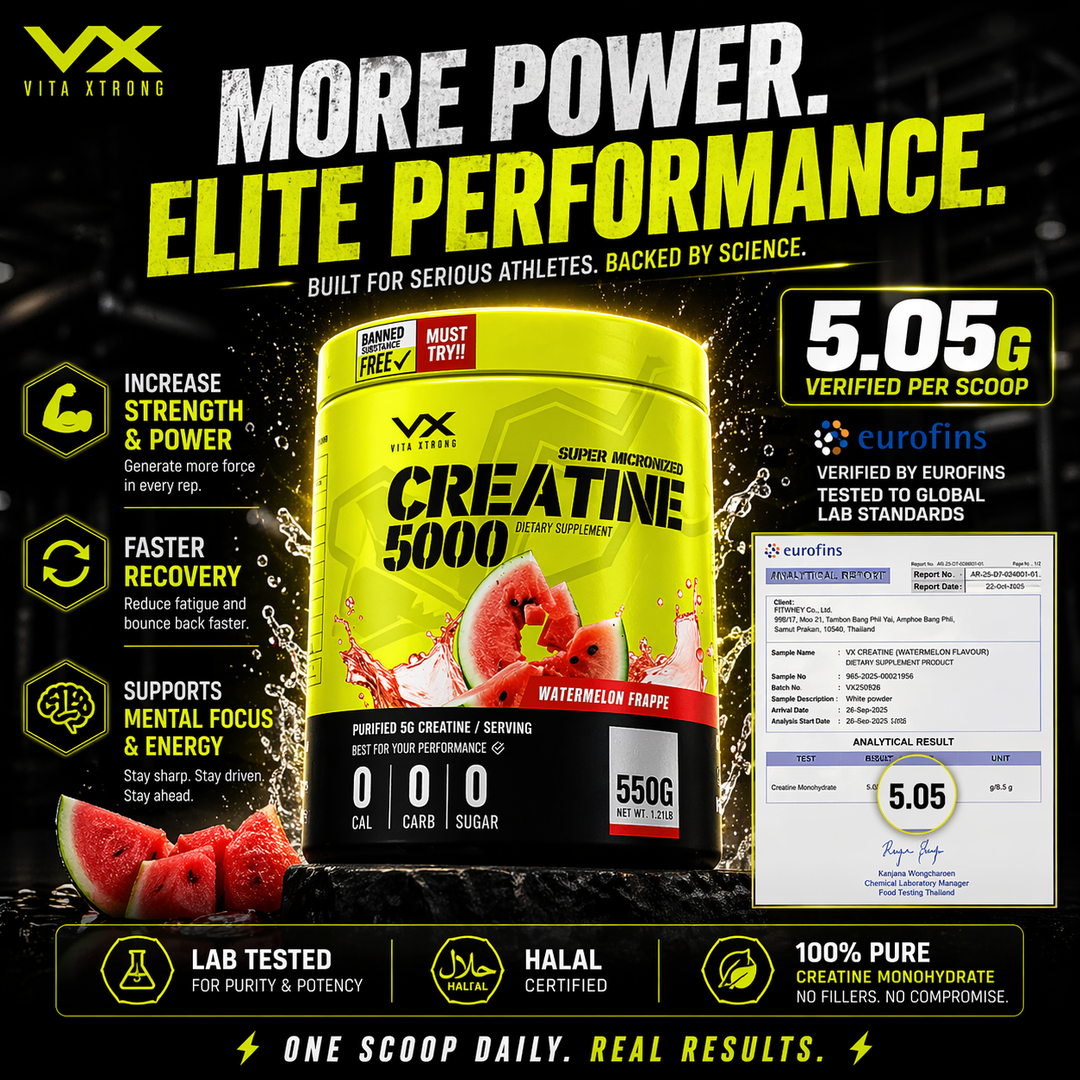 VITAXTRONG™ Creatine Monohydrate (330g) | Super Micronized Powder • Muscle Strength & Recovery • Halal [VX]