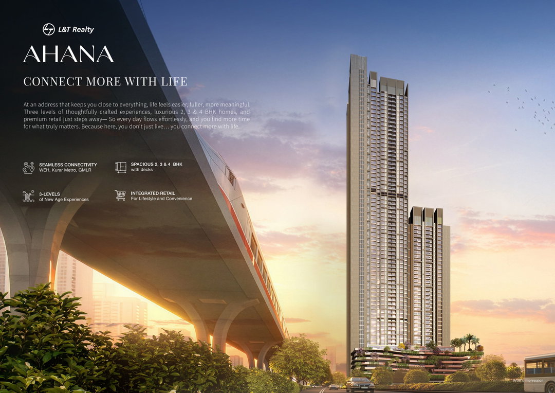 L&T Ahana, 2,3 & 4 BHK | Malad | Mumbai | ₹3.00Cr-7.50*Cr