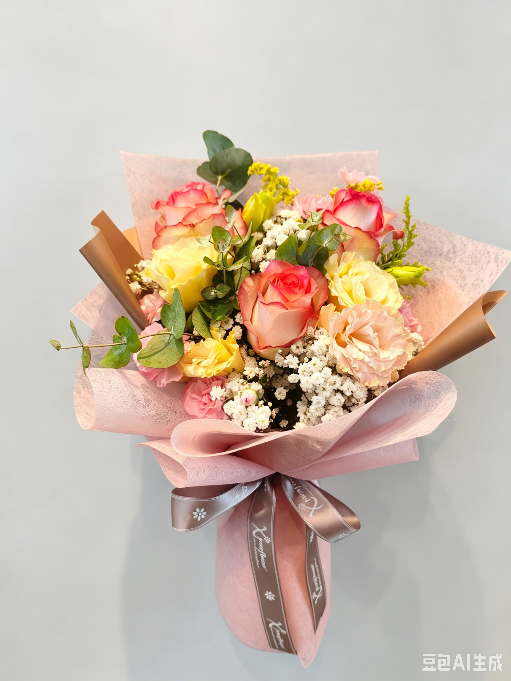 RF Sunset Pastel Bloom (3 Two Tone Pink Rose) - FB2609_0