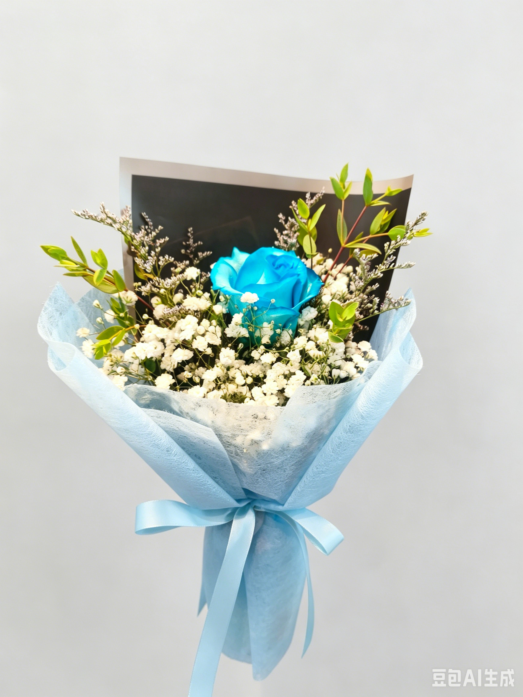 Rose Value Pack - 1 stalk with Baby's breath with Chamomile or Eucalyptus Parvifolia/Leaves (Copy)_6