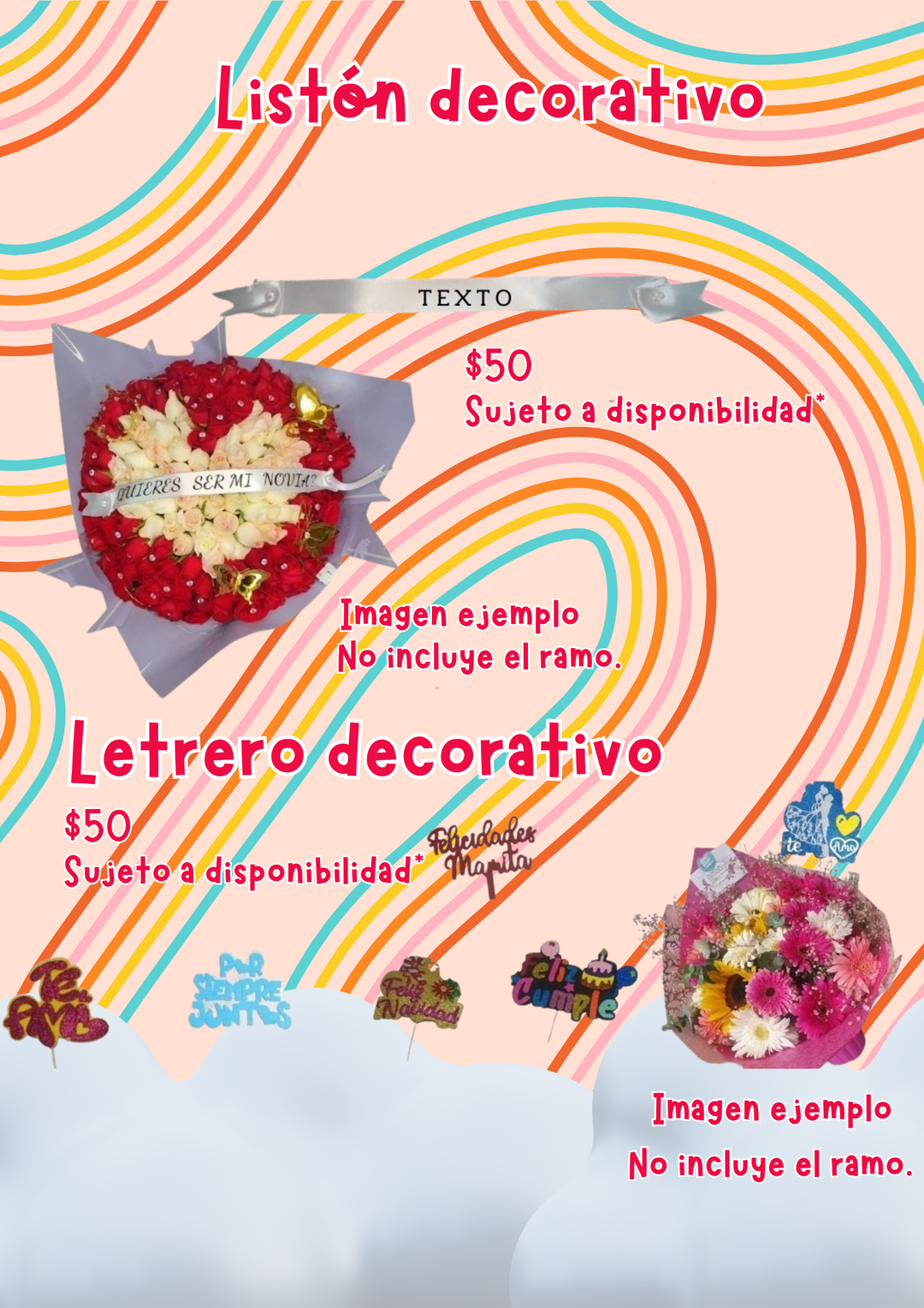 Listón/Letrero decorativo