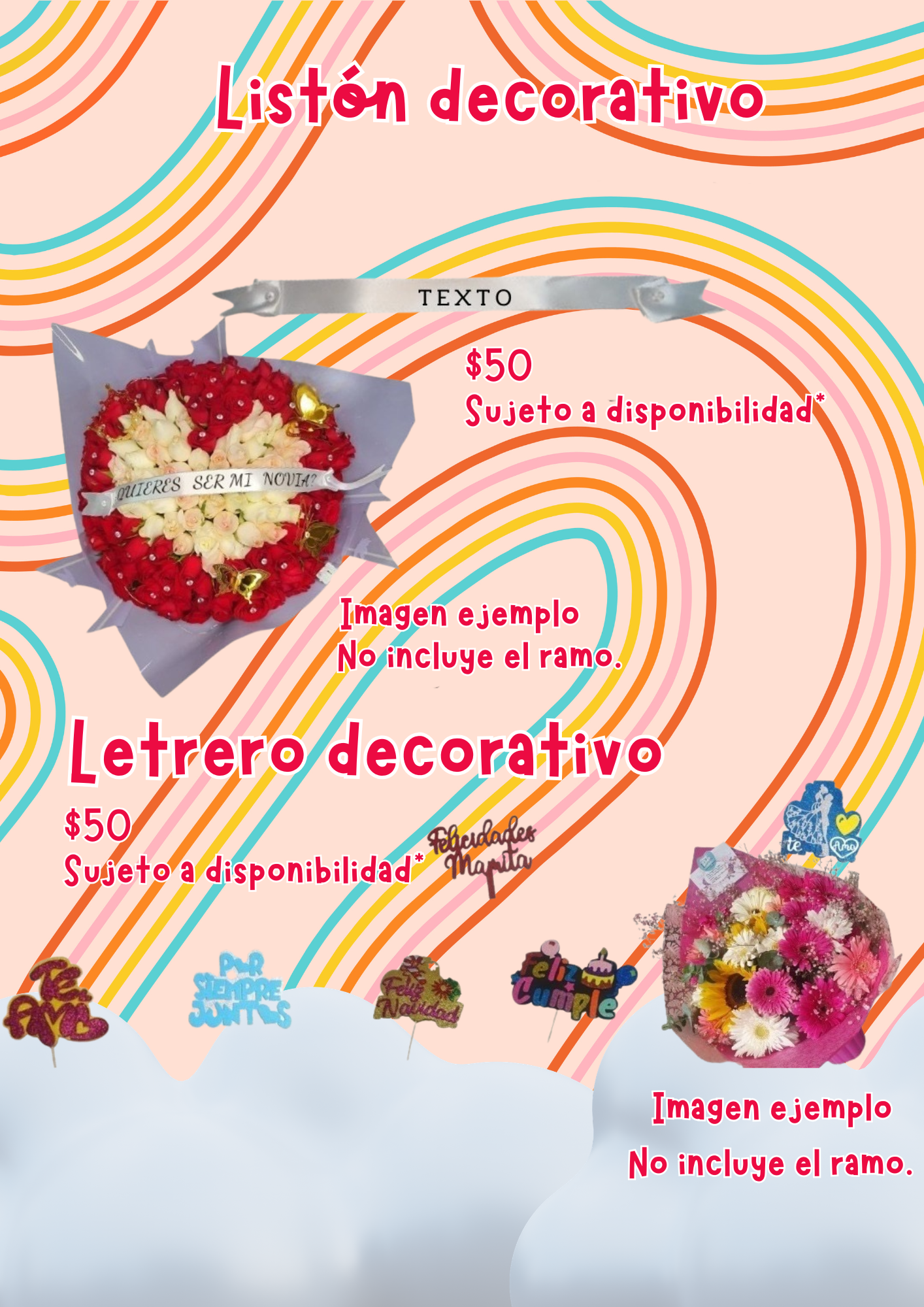 Listón/Letrero decorativo