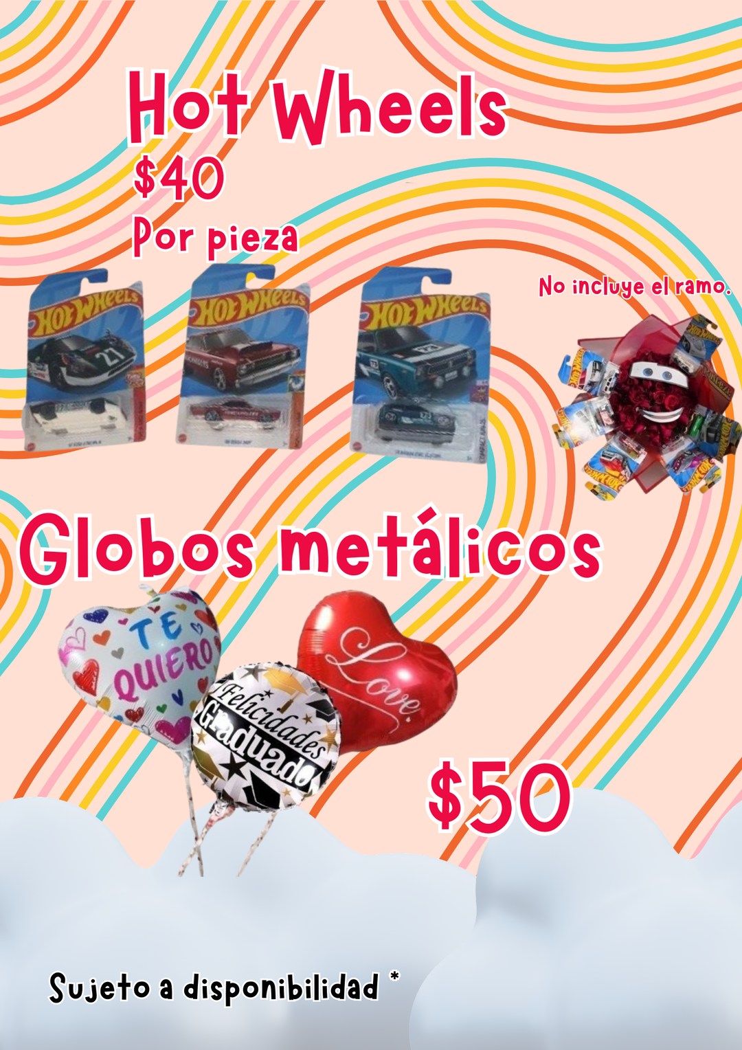 Hot Wheels/Globos metálicos