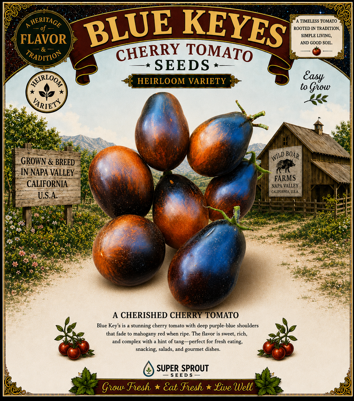 🍅BLUE KEYES TOMATO🍅 x 10 seeds_1