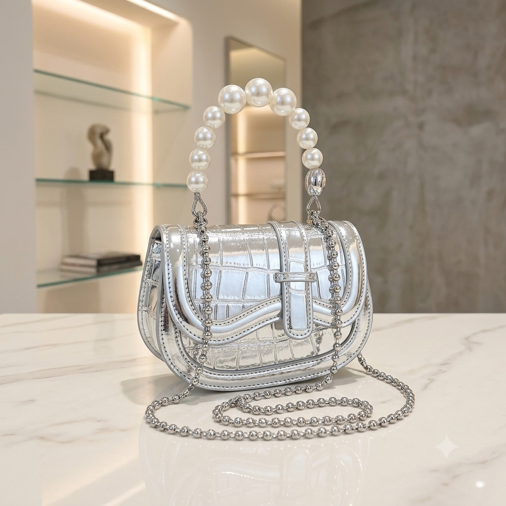 Pearl Croc Bag