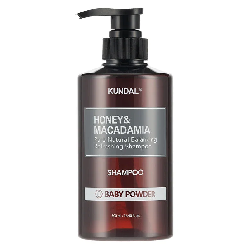 KUNDAL Honey & Macadamia Pure Natural Balancing Refreshing Shampoo, Baby Powder_0
