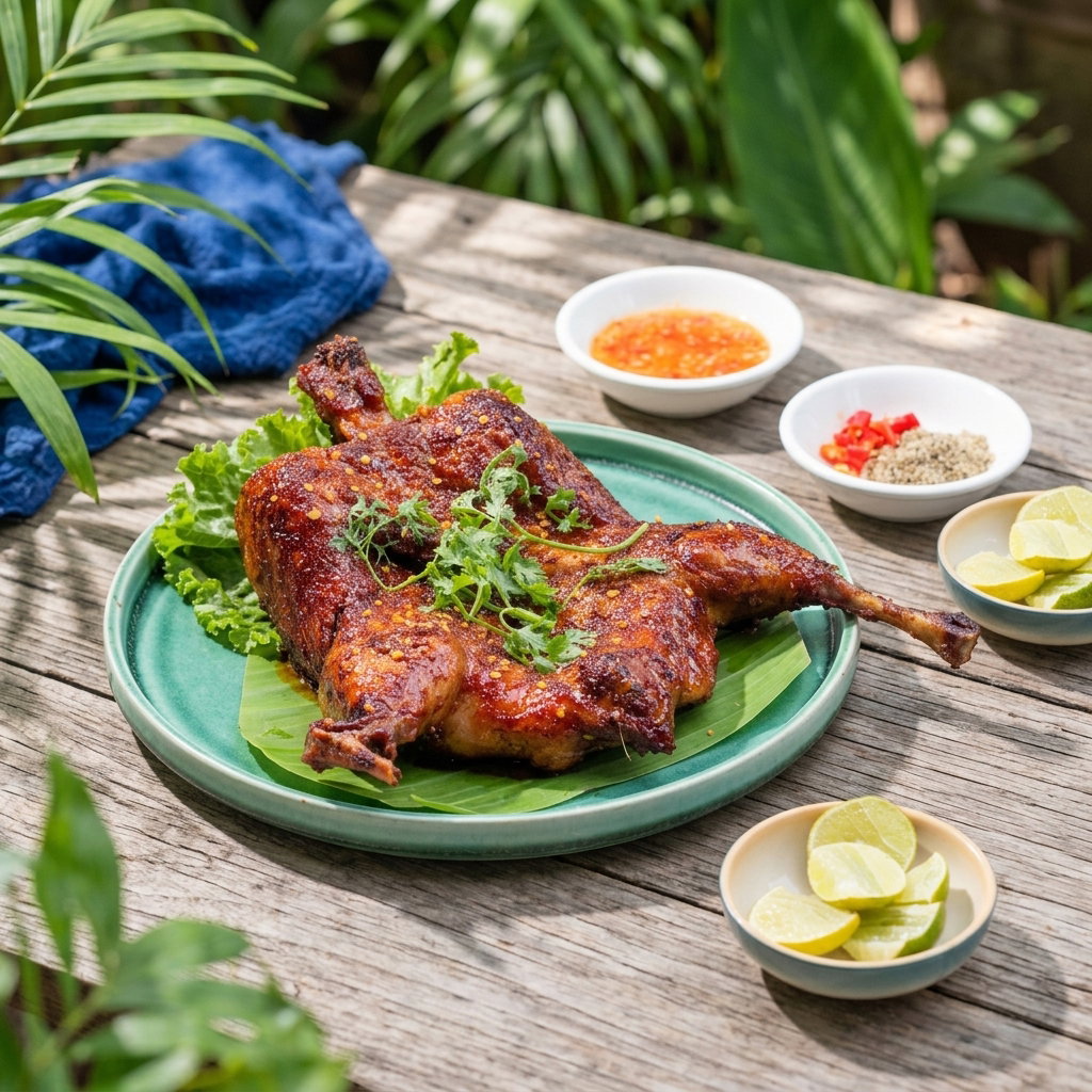 ទា​អាំង​អំបិល​ម្ទេស