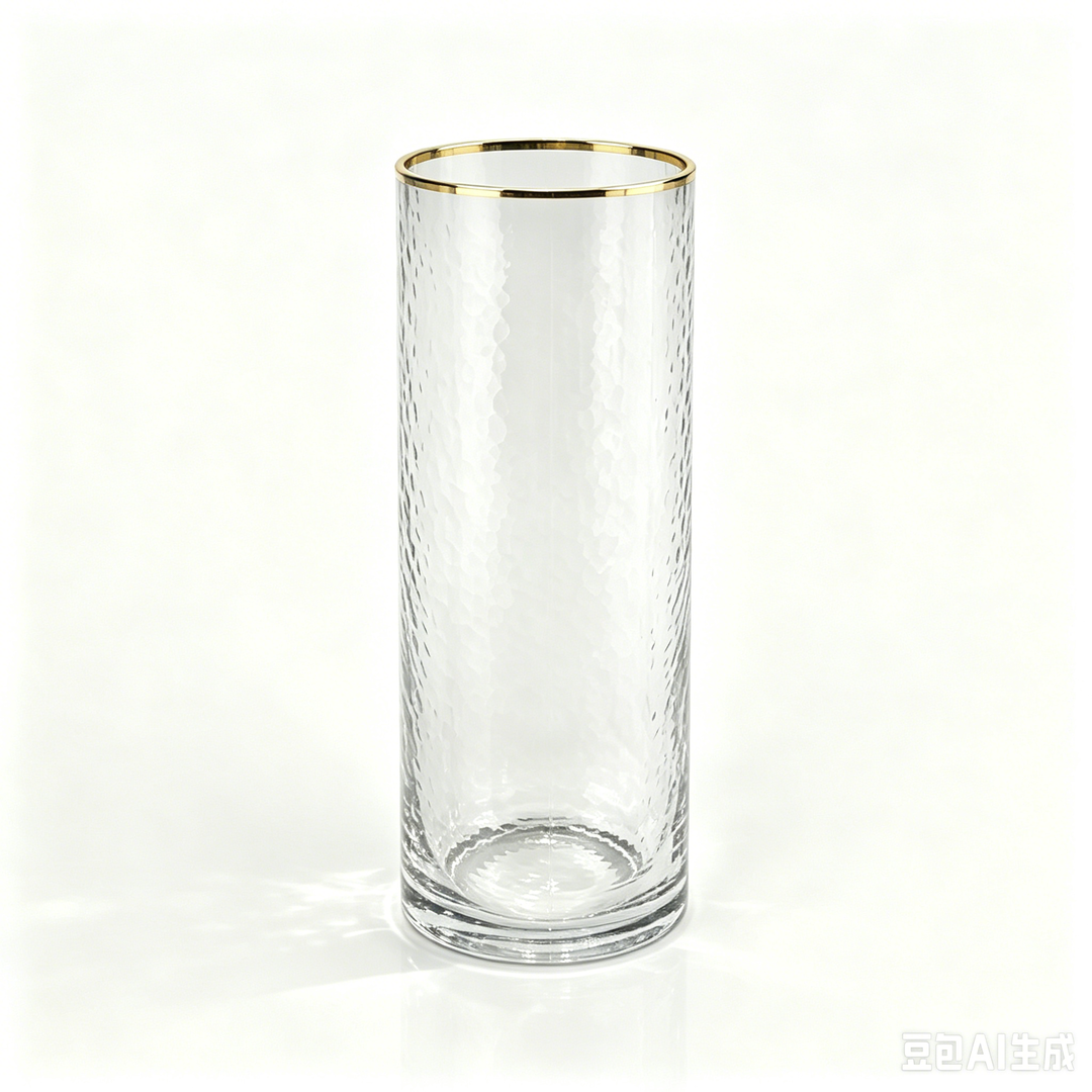 (Vase) Clear Hammered Gold Rim 清款锤纹金边 1025