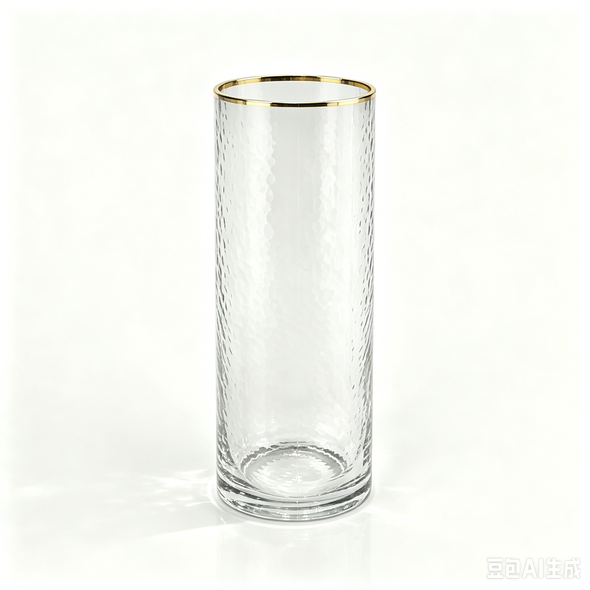 (Vase) Clear Hammered Gold Rim 清款锤纹金边 1025_0
