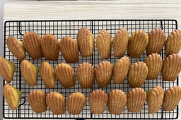 pandan coconut madeleine