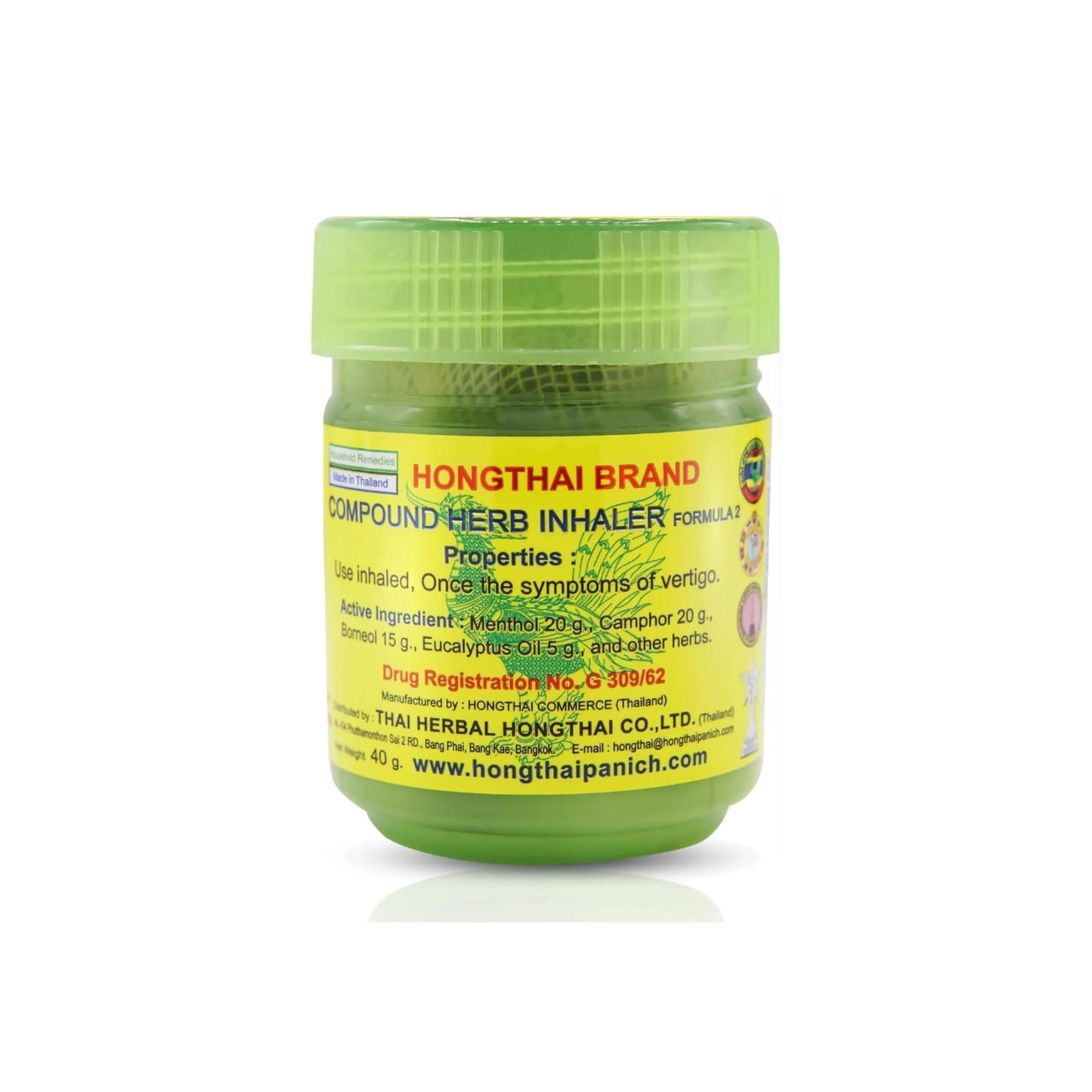 Hongthai - Inhaler Formula 2 (Green) (1 dozen) 5g | Wholesale Household Singapore