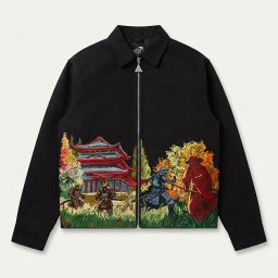 Veste mixte de samouraï japonaise tendance, broderie 3D résistante, style rétro japonais, 
