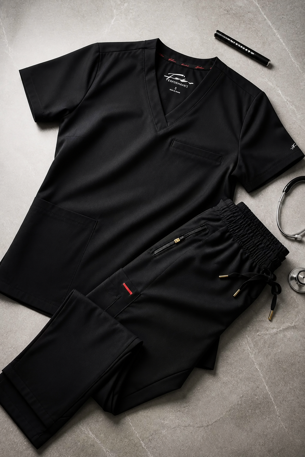 Apex Black Scrub Top (FUBU)