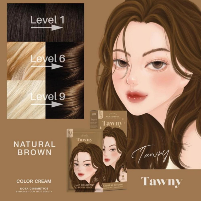Kota - Hair Dye Permanent Colorant (200ml) - Tawny (Natural Brown) | Wholesale Hair Dye Singapore_2
