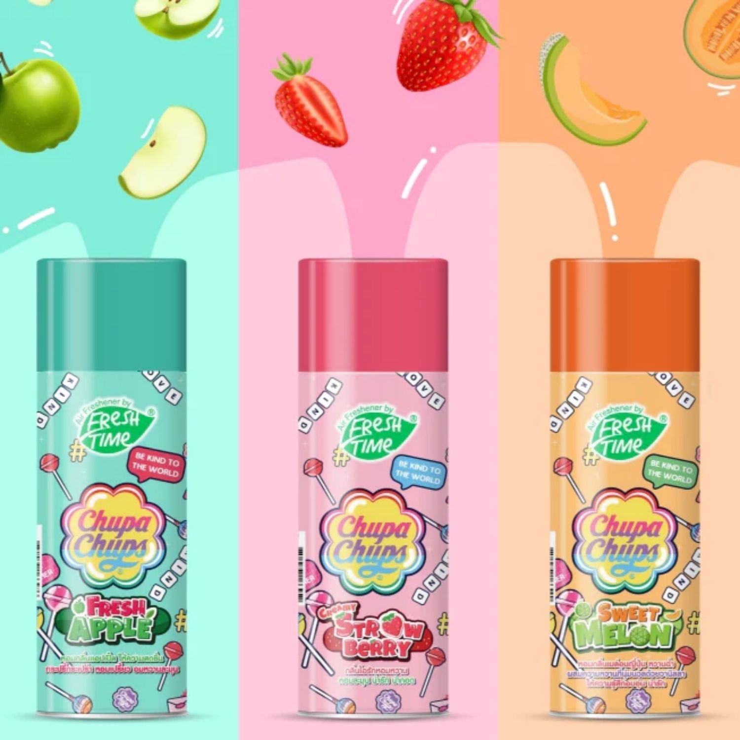 Fresh Time - Chupa Chups Air Freshener Spray 450ml (Sweet Melon) | Wholesale Household Singapore_3