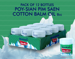 POY-SIAN - Pim-saen Cotton Balm Oil 8cc (Box of 12) | Wholesale Household Singapore