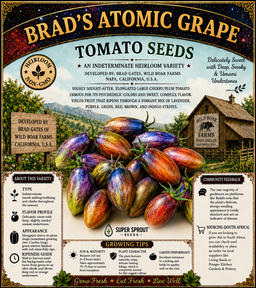 🍅BRAD'S ATOMIC GRAPES🍅 x 10 seeds