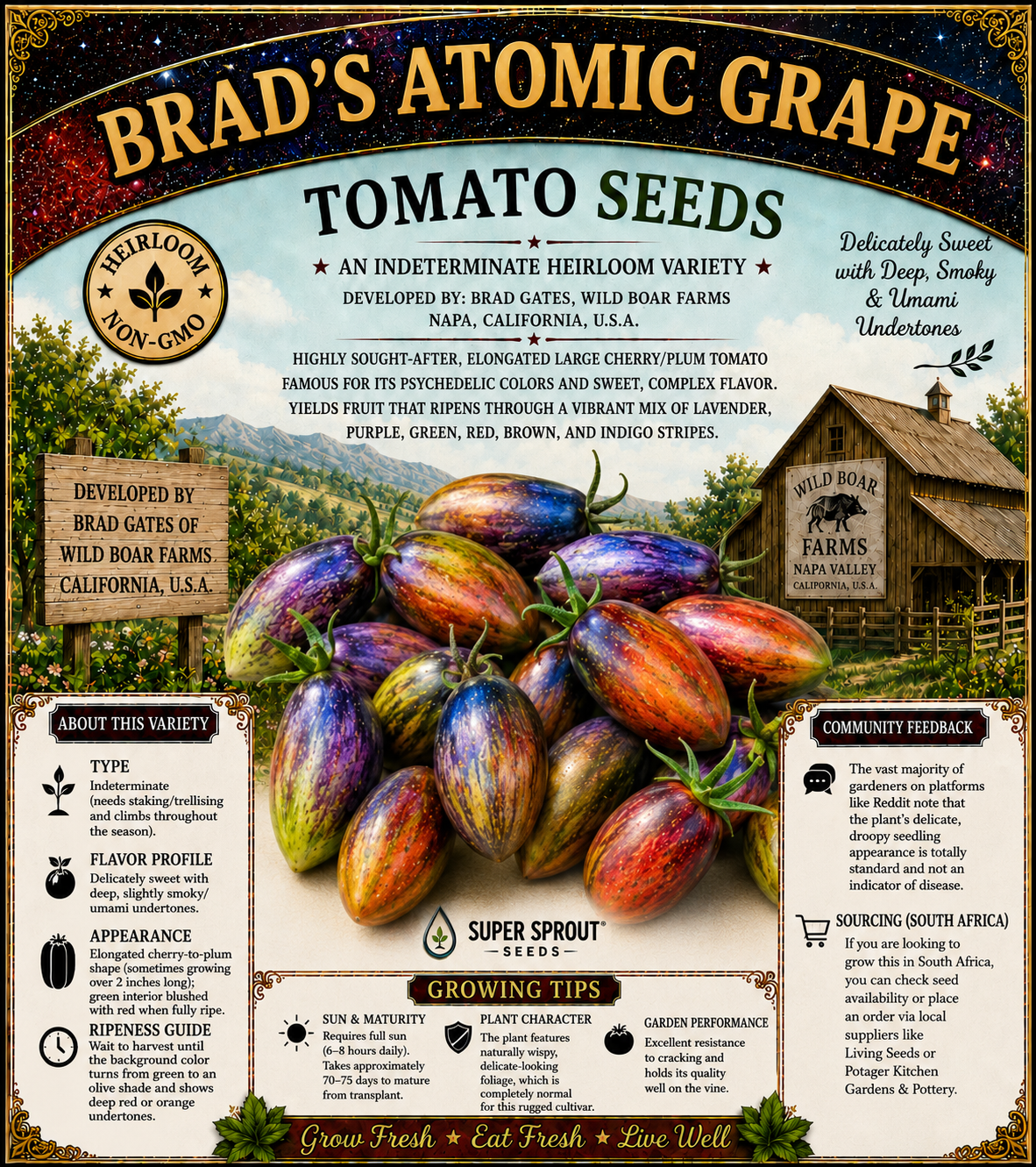 🍅BRAD'S ATOMIC GRAPES🍅 x 10 seeds_2