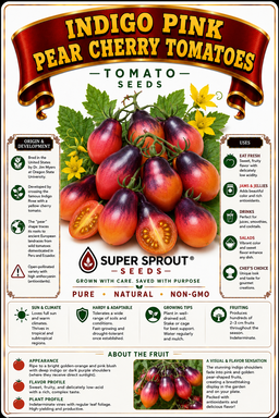 🍅INDIGO PINK PEAR DROPS🍅 x 10 seeds 