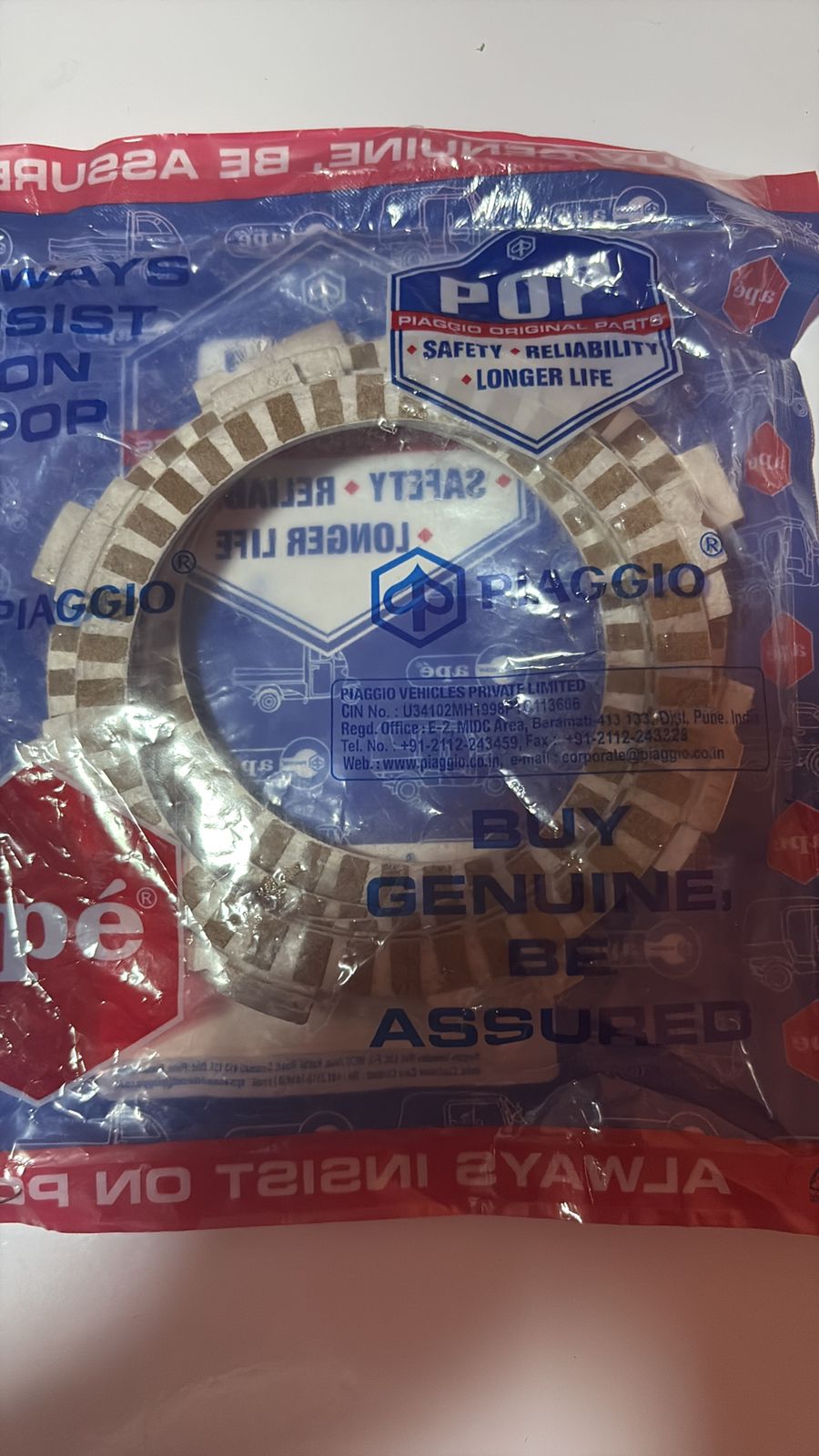 pastas de clutch piaggio