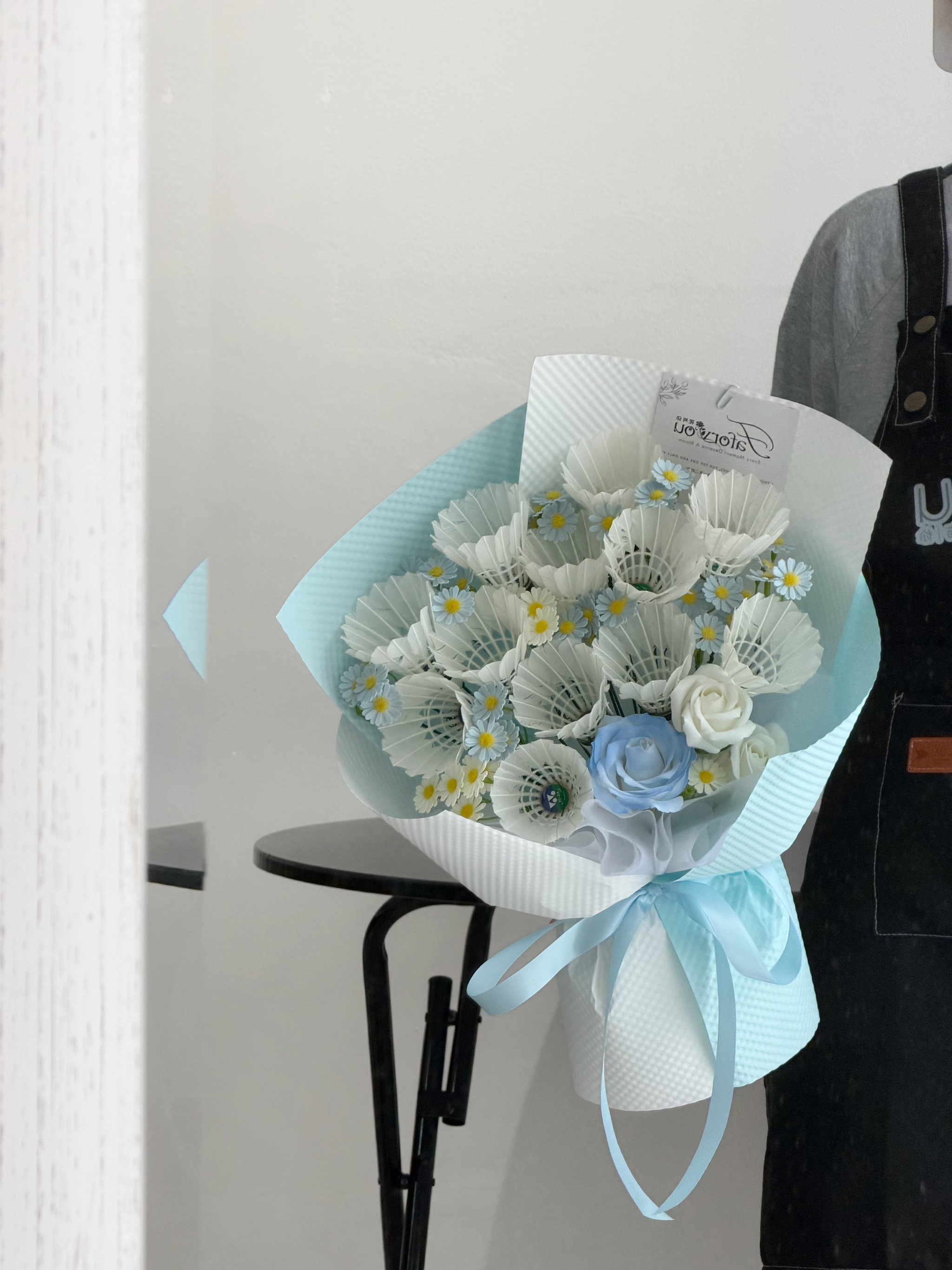 Customized Badminton Ball Soap Flower Bouquet _0