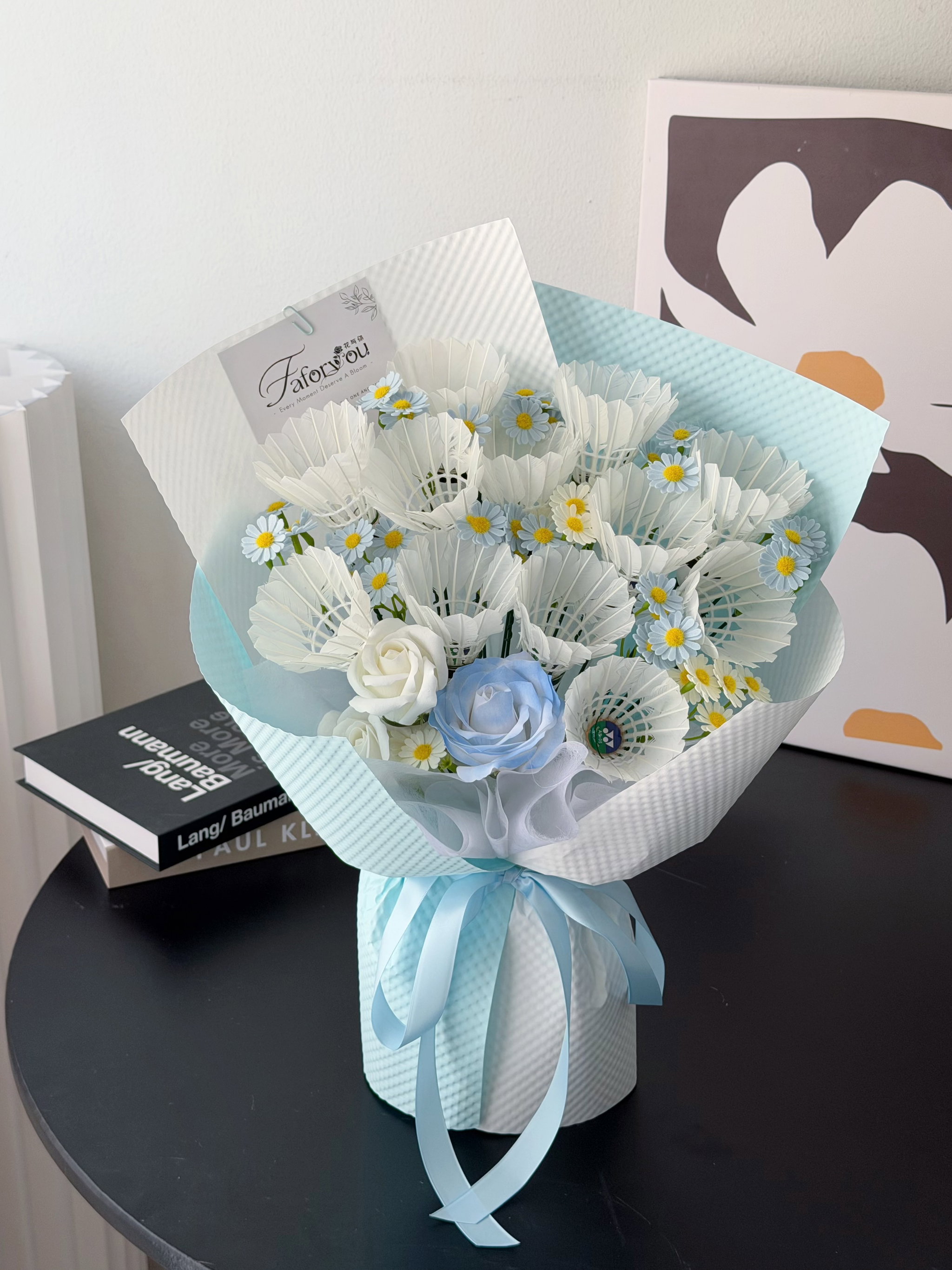 Customized Badminton Ball Soap Flower Bouquet _2
