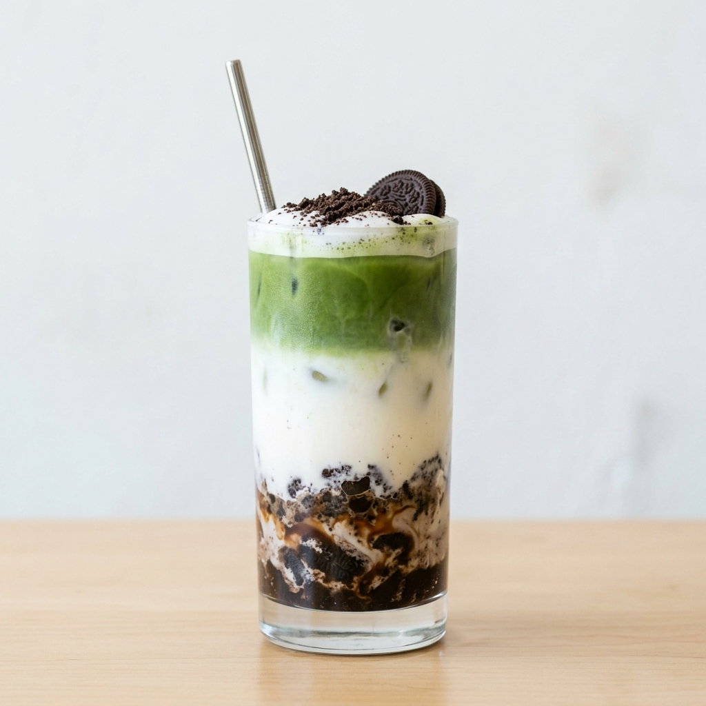 Iced Oreo Matcha Latte