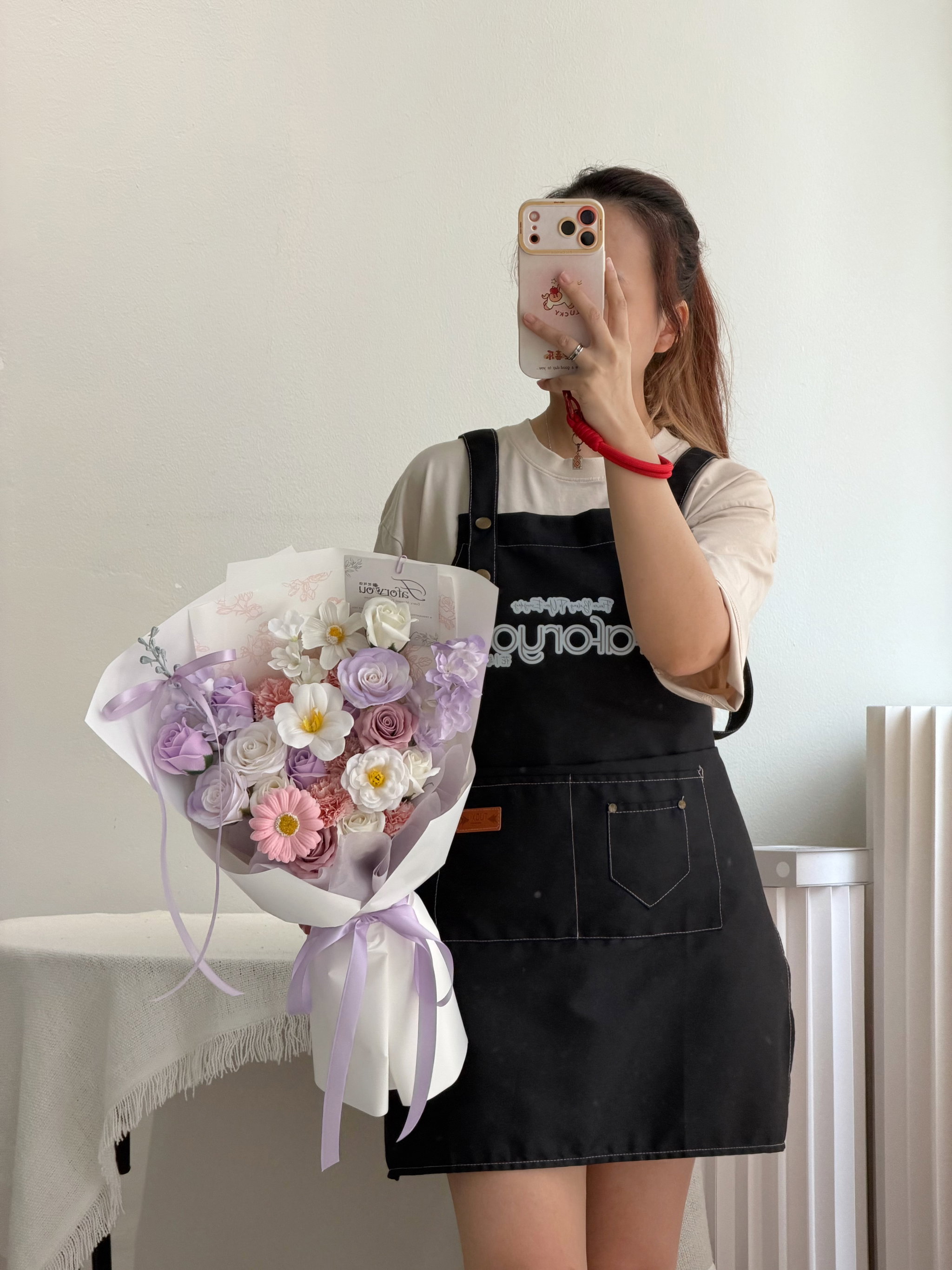 Soft Purple Soap Flower Bouquet _1