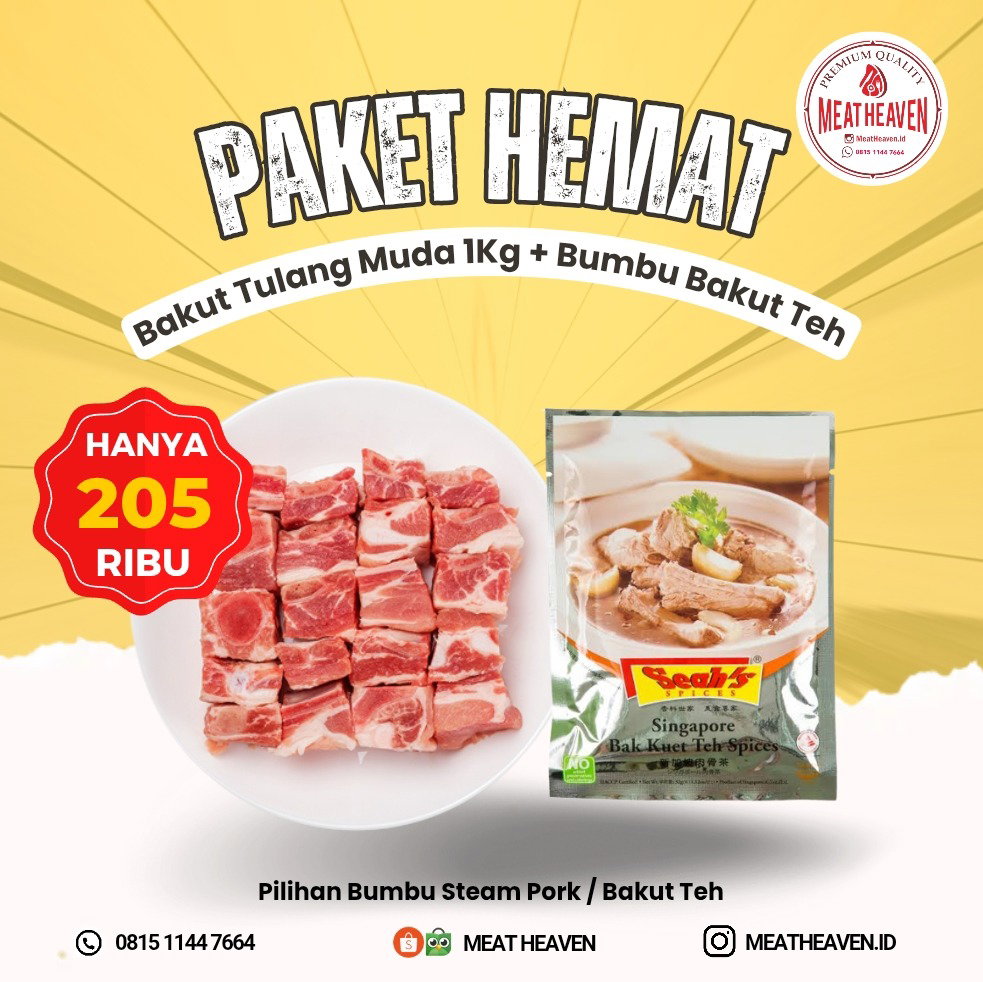 Bakut Tulang Muda 1kg + Bumbu Seah Bakut Teh