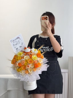 Lucky Cat Grand Opening Soap Flower Box