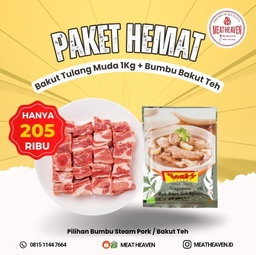 1Kg  Bakut Tulang Muda & Bumbu Steam Pork /Bak Kut Teh 