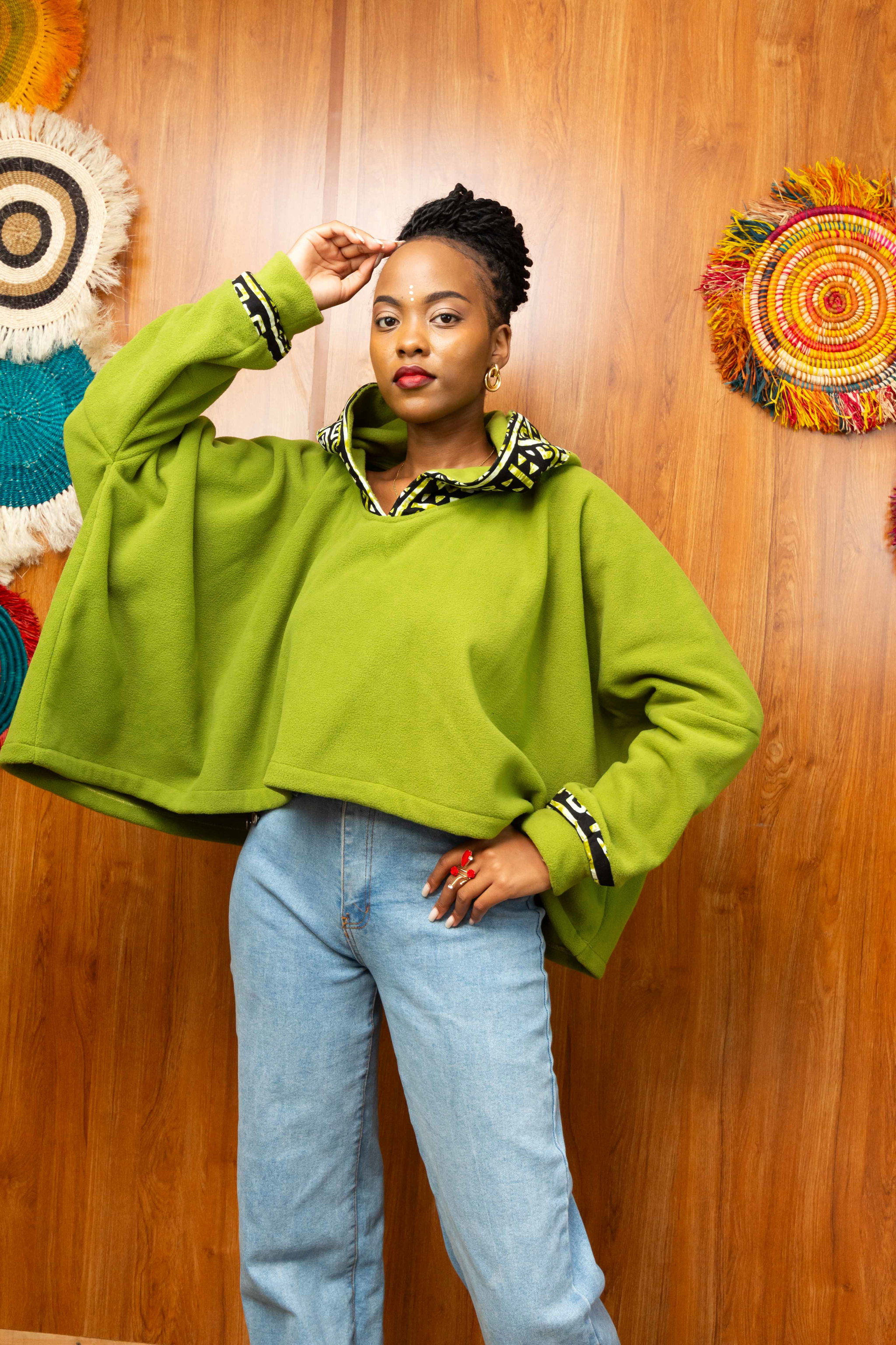 Barizi Fleece Hoodie - Lime Green_0