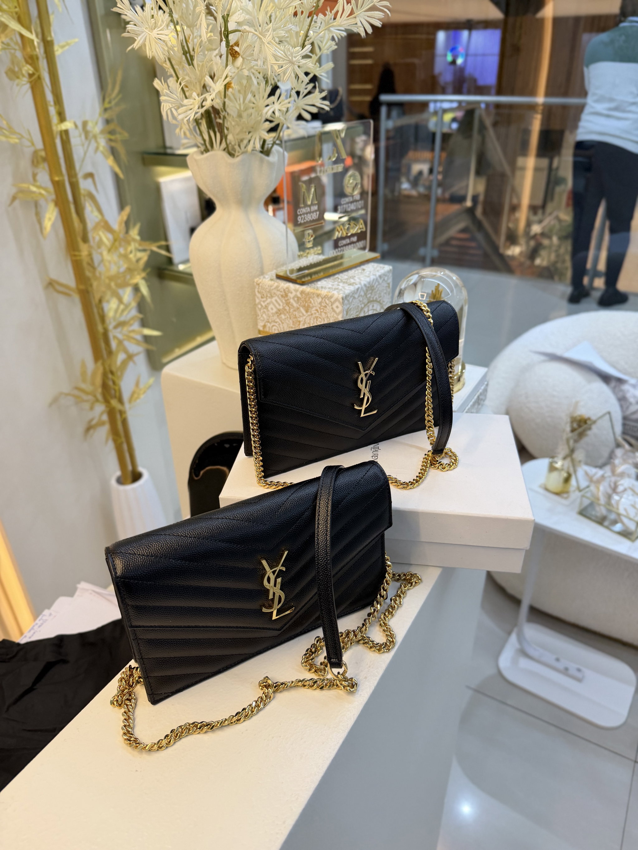 Bolsa saint Laurent YSL preta WOC_2