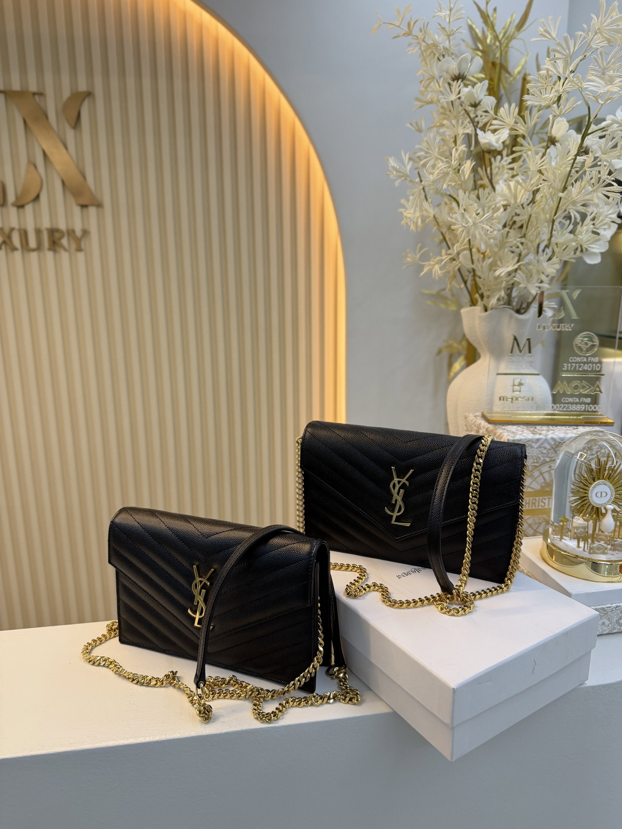 Bolsa saint Laurent YSL preta WOC_4