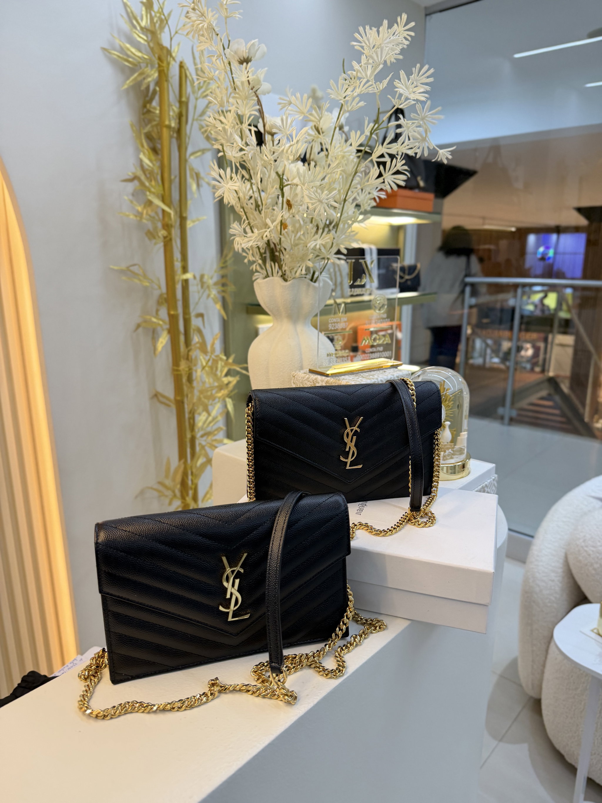 Bolsa saint Laurent YSL preta WOC_3