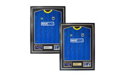 DIY Signed Shirt Frame with Photo Windows & Text Box - Ideal for squad signed shirts - FF08