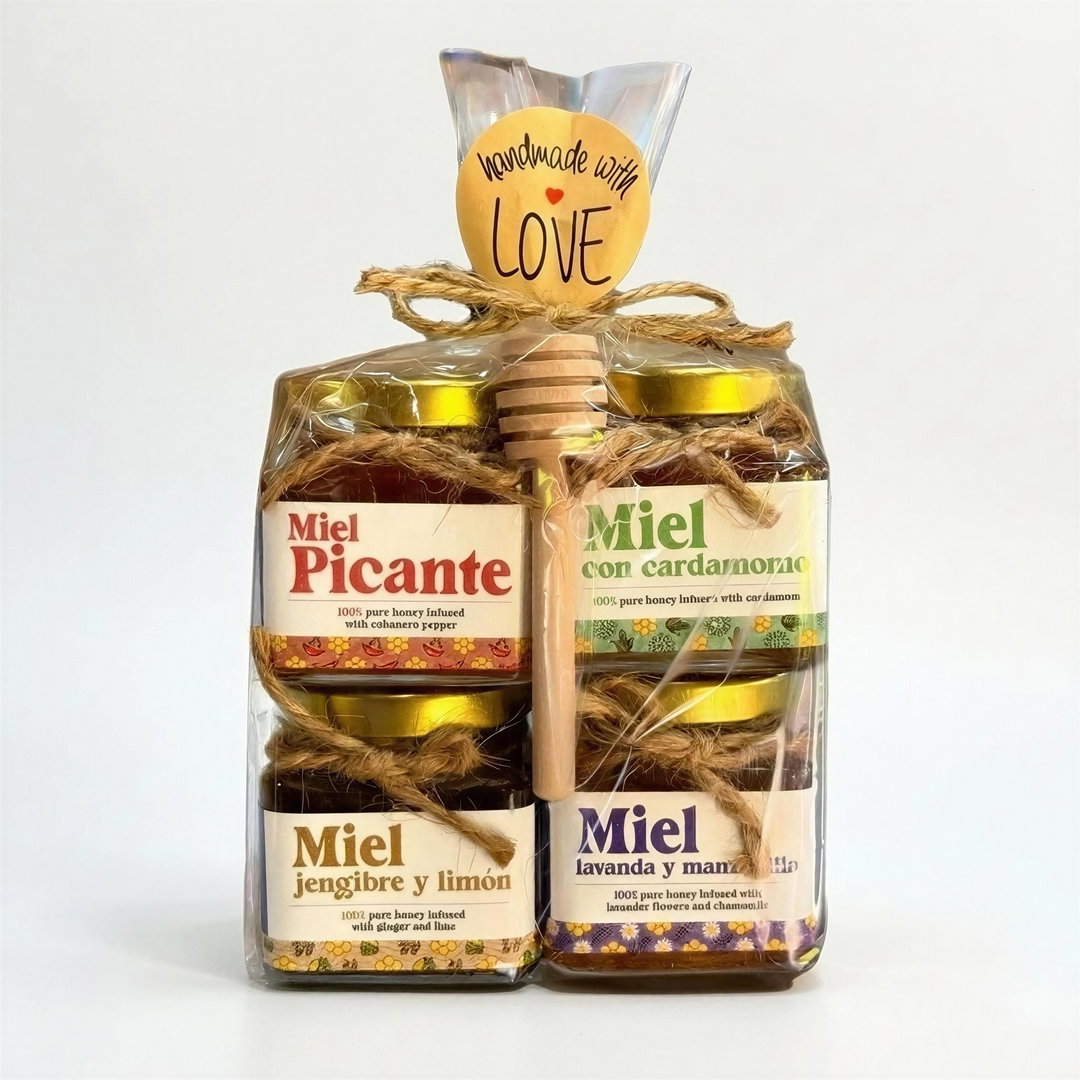 Paquete de 4 mieles infusionadas