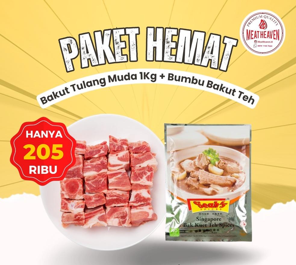 PAKET HEMAT Spareribs 1KG+Seah's Bakut Teh