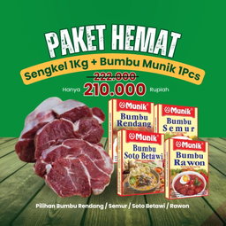 PAKET HEMAT Sengkel 1KG+ Bumbu Munik 1pcs