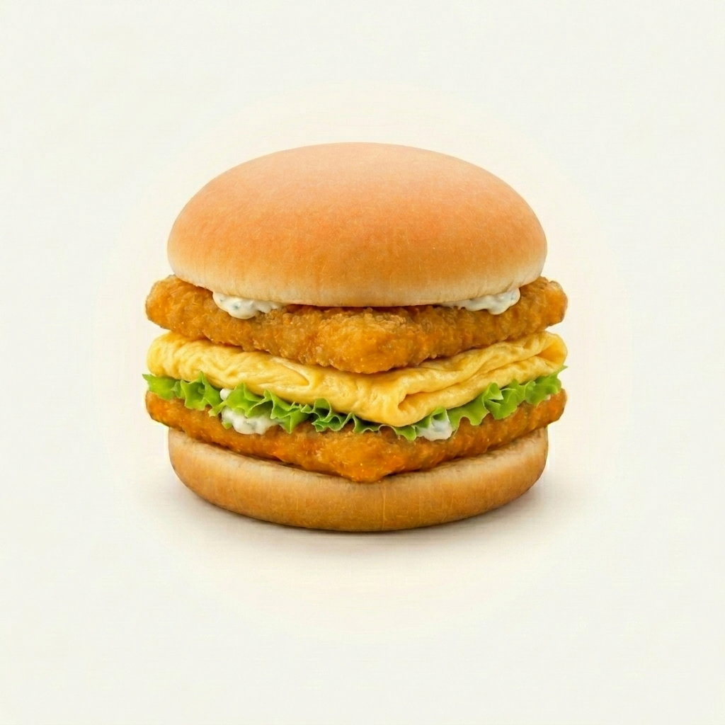 Fish Burger Double Egg_0
