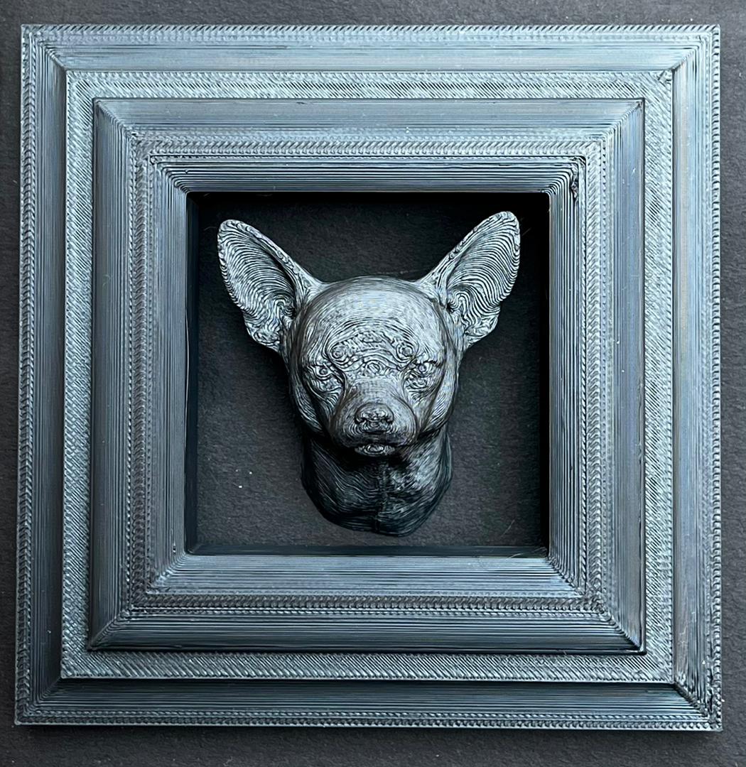 Box Frames Animal Chihuahua Bust     _5