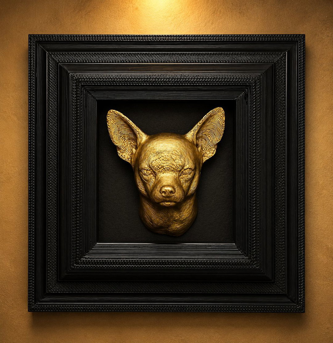 Box Frames Animal Chihuahua Bust